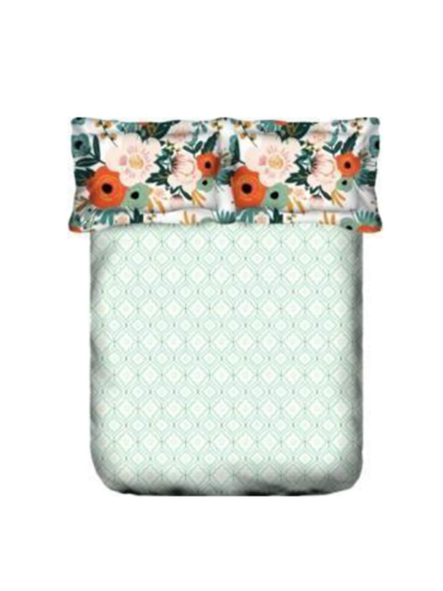 PorticoVienna Flat Queen Bedsheet Set, Printed, Multi-Colour, 224X254Cm, 8046701