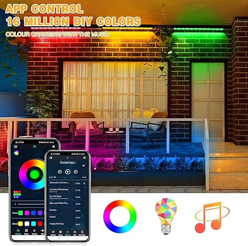 Miniatura 6 de Riuog Luz LED para lavadora de pared, barra de luz RGB-IC de 6.5 pies, 8 W, 24 V, IP67, impermeable, para interiores y exteriores, para proyectos de