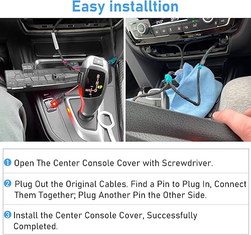 Miniatura 5 de Jaronx Compatible con luz ambiental de consola LED BMW para Serie 1 F20 F21, Serie 2 F22 F23, Serie 3 F30 F31 F80, Serie 4 F32 F33, X1 E84, luces