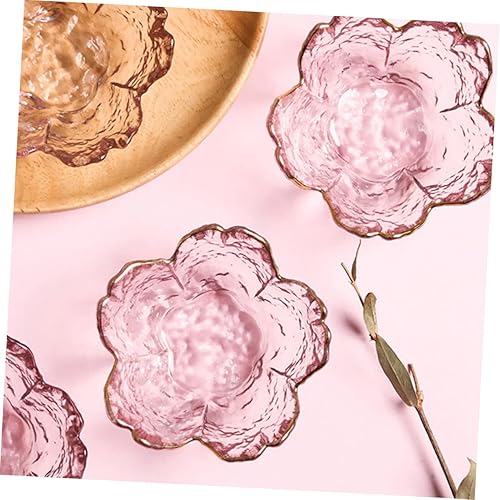 Miniatura 2 de Cabilock Plato de cristal de flor de cerezo plato de postre plato de ensalada de vidrio bandeja de almacenamiento de vajilla de cristal bandeja de