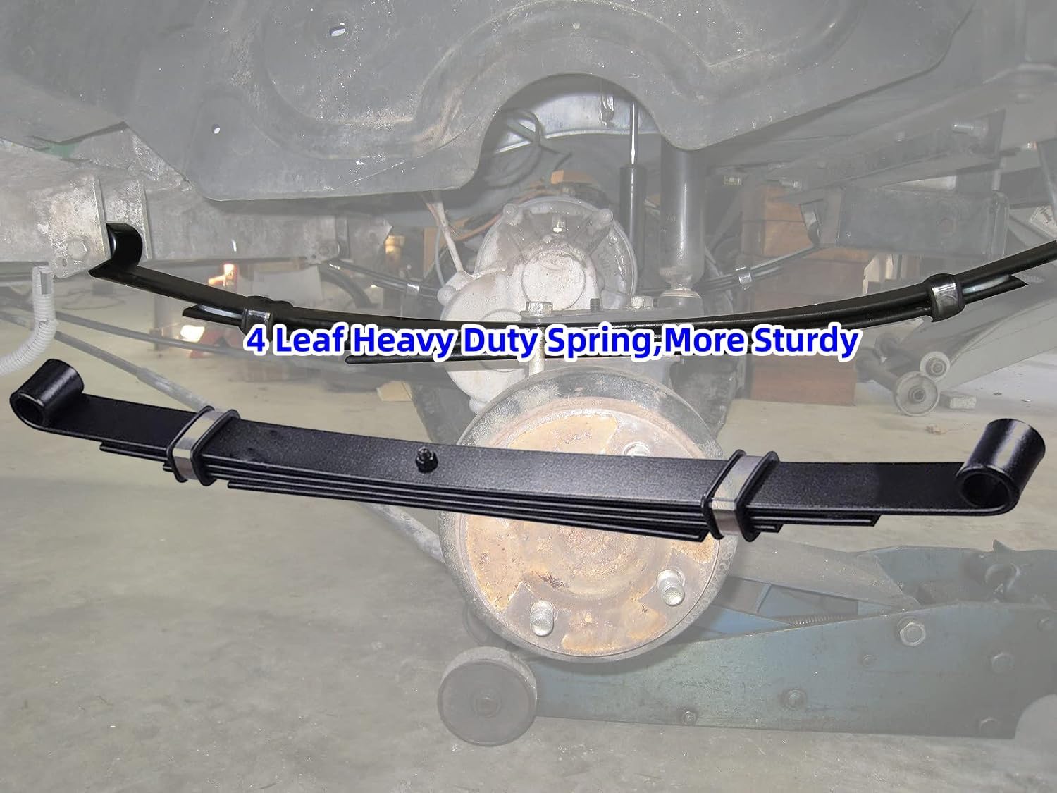 Dr.Acces Golf Cart Heavy Duty Deluxe Rear Leaf Spring Kit 4-Leaf Design for EZGO TXT 1994-Up Golf Cart Replaces OEM# 70506-G01, 70505-G01, 74135-G01, 74207-G01