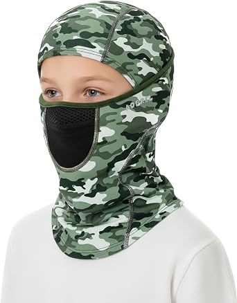 AOPREL Kids Balaclava Ski Mask with Breathable Holes, Windproof Fleece Full Face Mask for Cold Weather Boys Girls