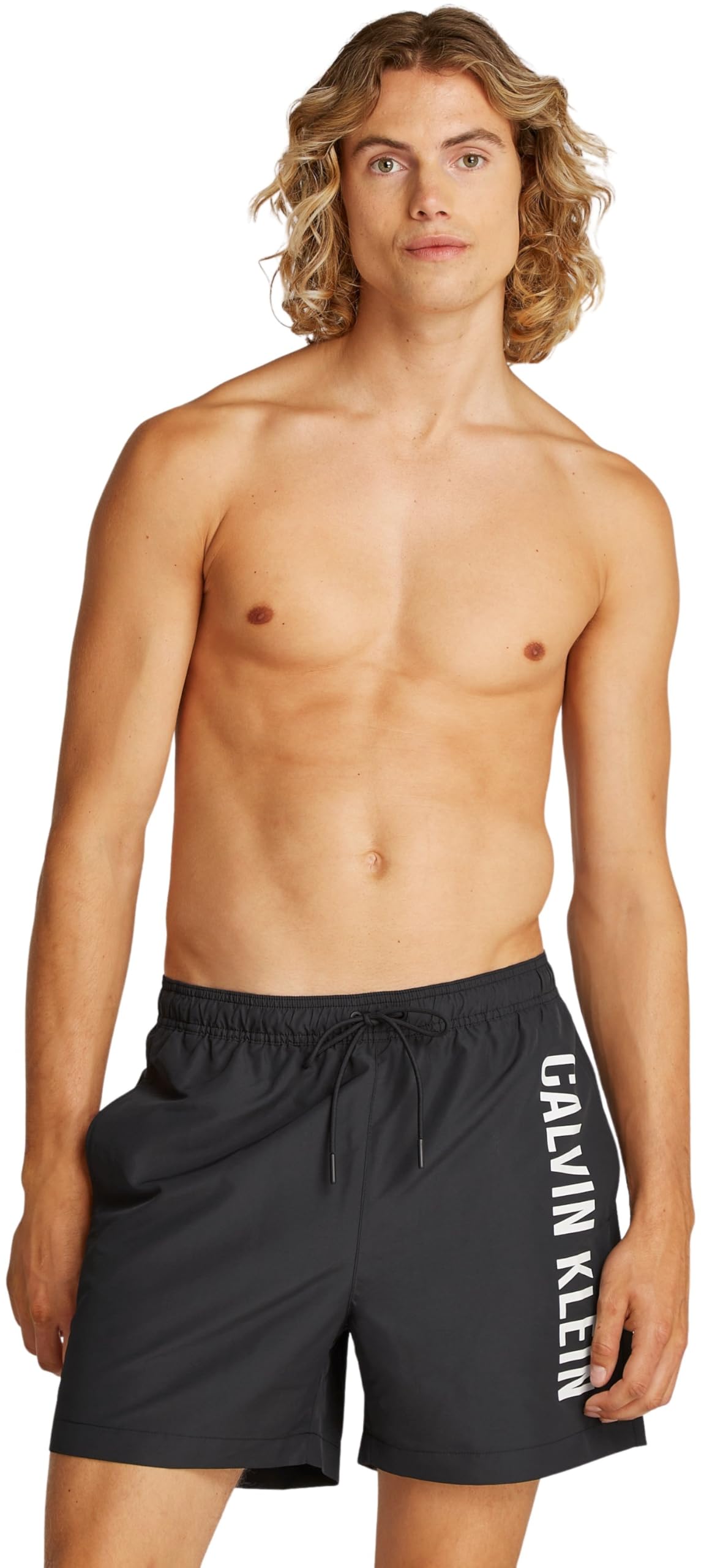 Calvin Klein Men’s Medium Drawstring Swim Shorts, Black (Pvh Black), XXL