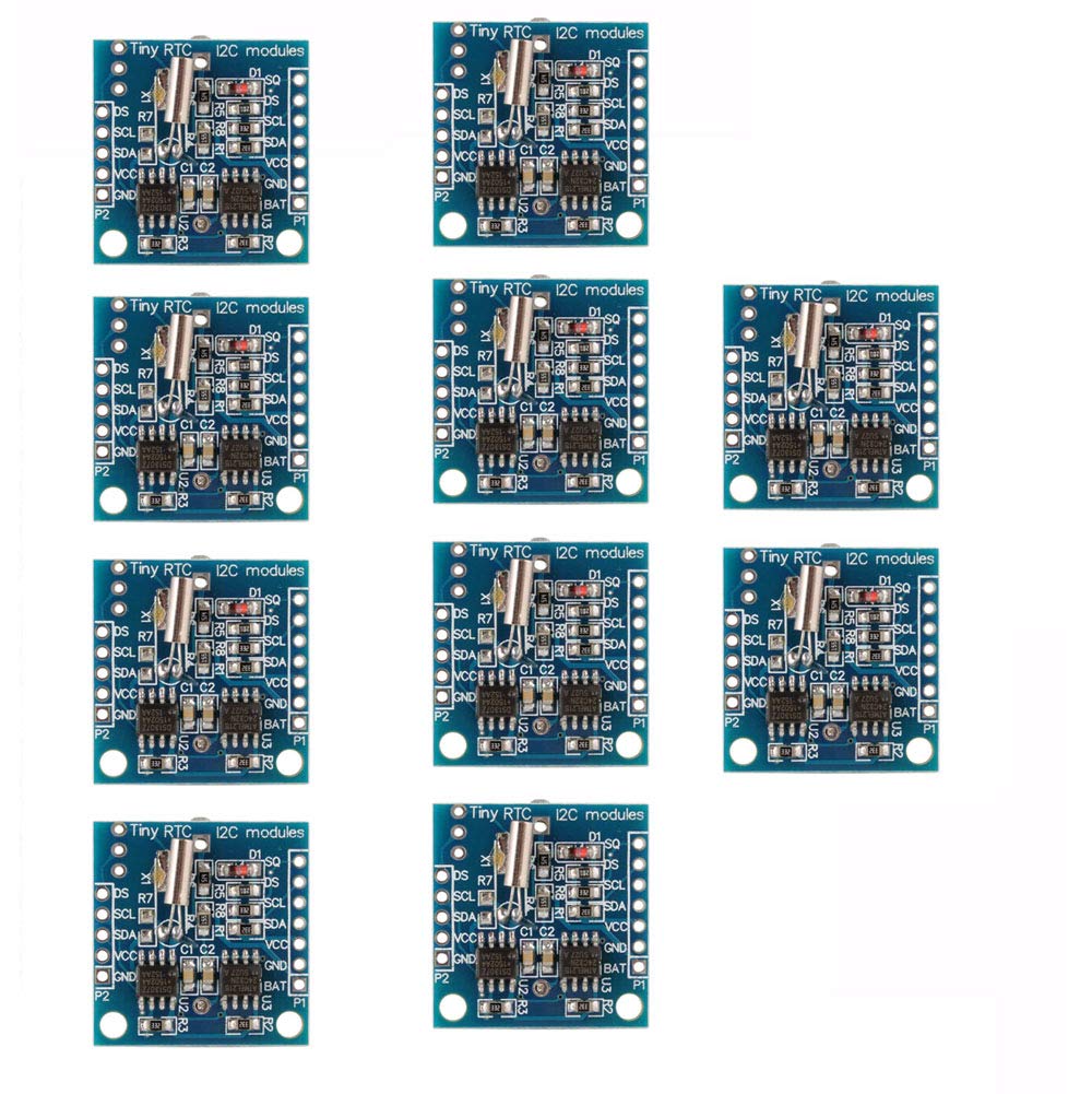 DollaTek 10 Pezzi minuscoli RTC I2C DS1307 AT24C32 modulo Orologio in Tempo Reale per Arduino AVR Arm PIC 51