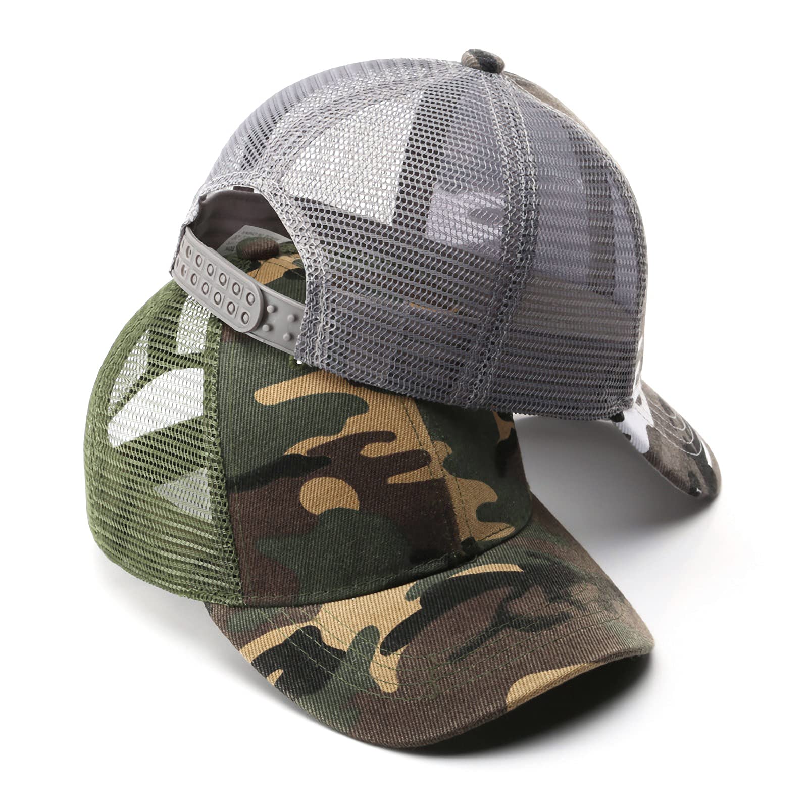 Cappello da baseball mimetico per bambini, cappello da sole mimetico in rete, cappello da sole per bambini, in cotone, con visiera regolabile, cappello da baseball estivo con protezione UV, cappello