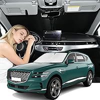 Vista 123 de Parasol de 4 capas para parabrisas, ajuste personalizado, tela 240T, parasol retráctil que bloquea los rayos ultravioletas, accesorios para automóvil