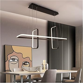 VIOLIN LED Modern Chandelier Lamp, Modern Led Pendant Lights Compatible with Dining Living Room Shop Led Hanging Pendant Lamp Fixture Matte Black/White/Gold Finished,Modern LED Chandelier .Light