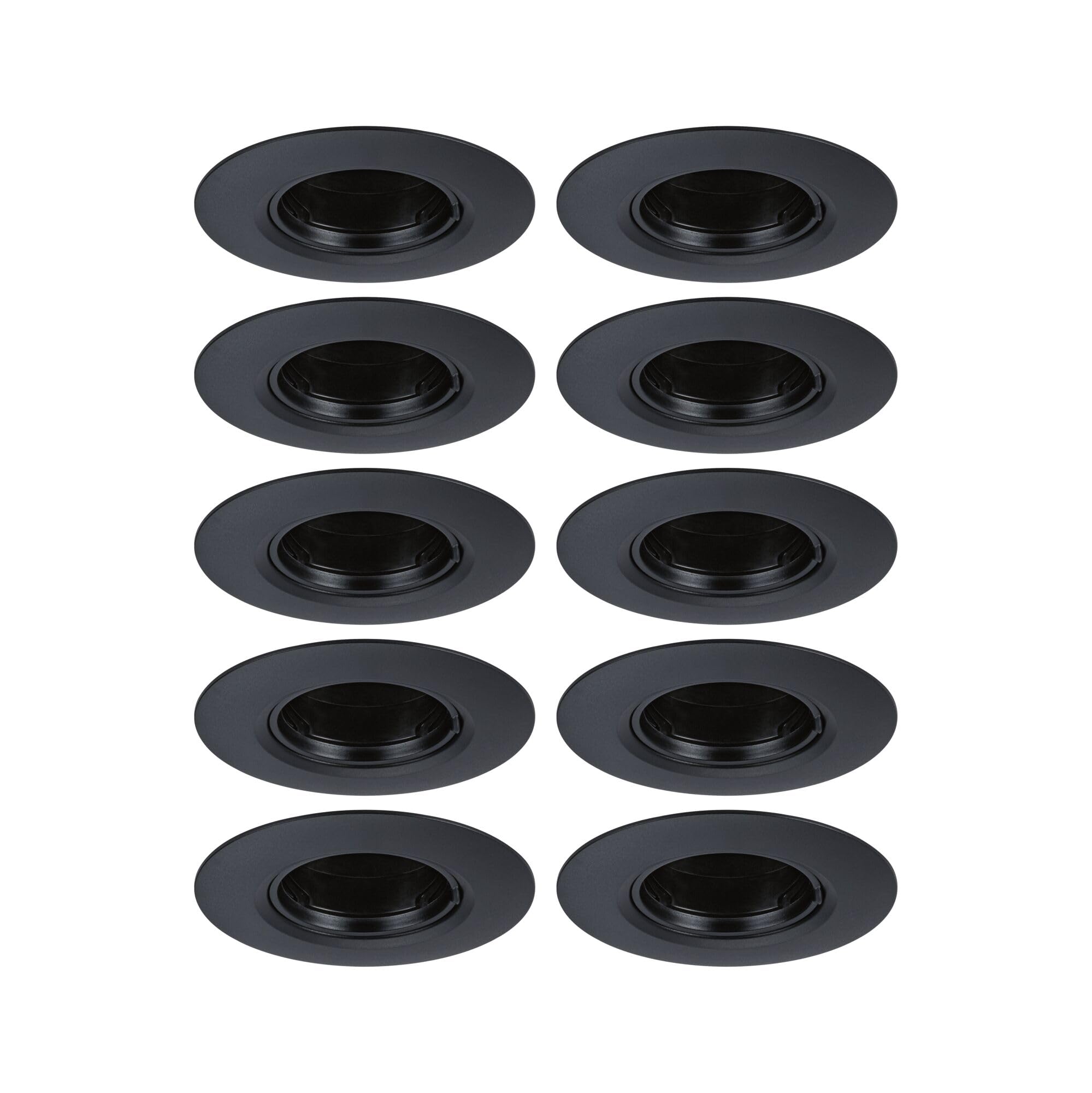 Paulmann 92120 Einbauleuchte 10er-Set starr rund 90mm GU10 max. 10x10W 230V Schwarz Einbaulampe