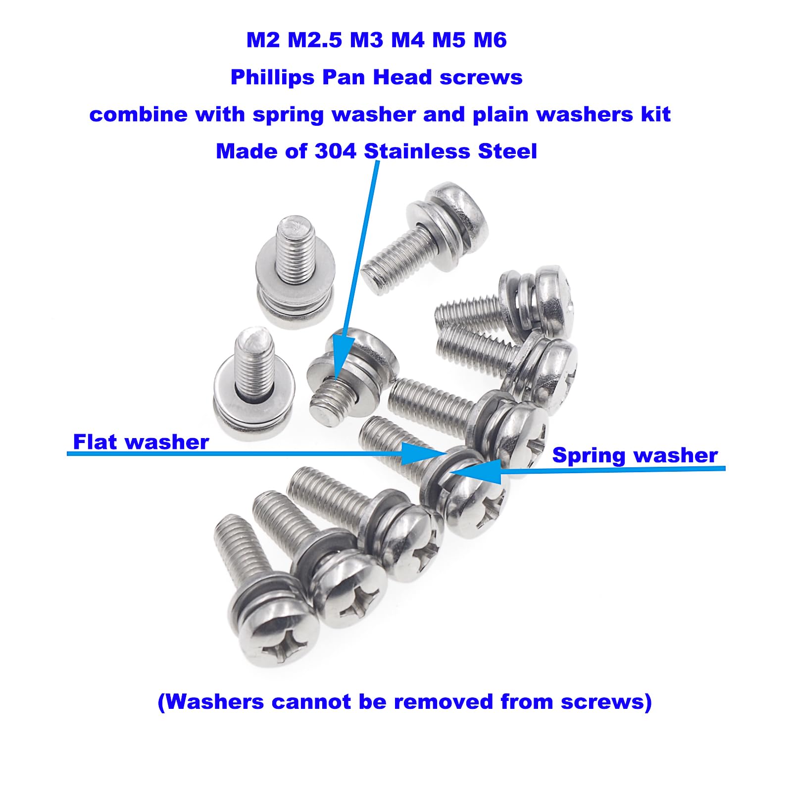 Viti M2 Phillips In Acciaio Inox 304 A Testa Piatta, Viti Svasate P 1324022 - Foto 9