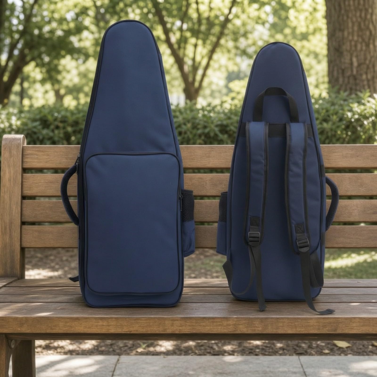 Bolsa con Bolsillo Lateral Impermeable | Resistente a Impactos, Funda para Instrumento Viento Electrónico, Acolchada, Funda con periores, Viajes, Oscuro