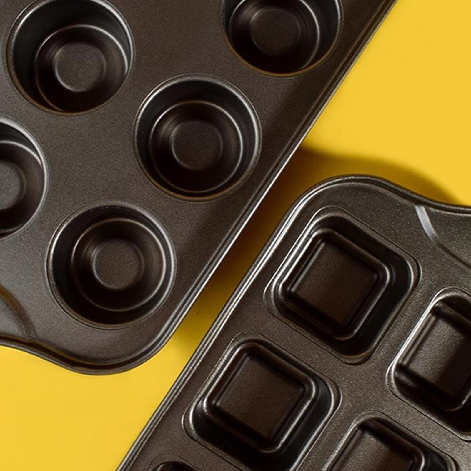 Mini Moule a Muffins Antiadhésif Avec Poignées Allongées
