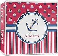 Vista 1 de Carpeta personalizada de 3 anillas para veleros y rayas, 2 pulgadas