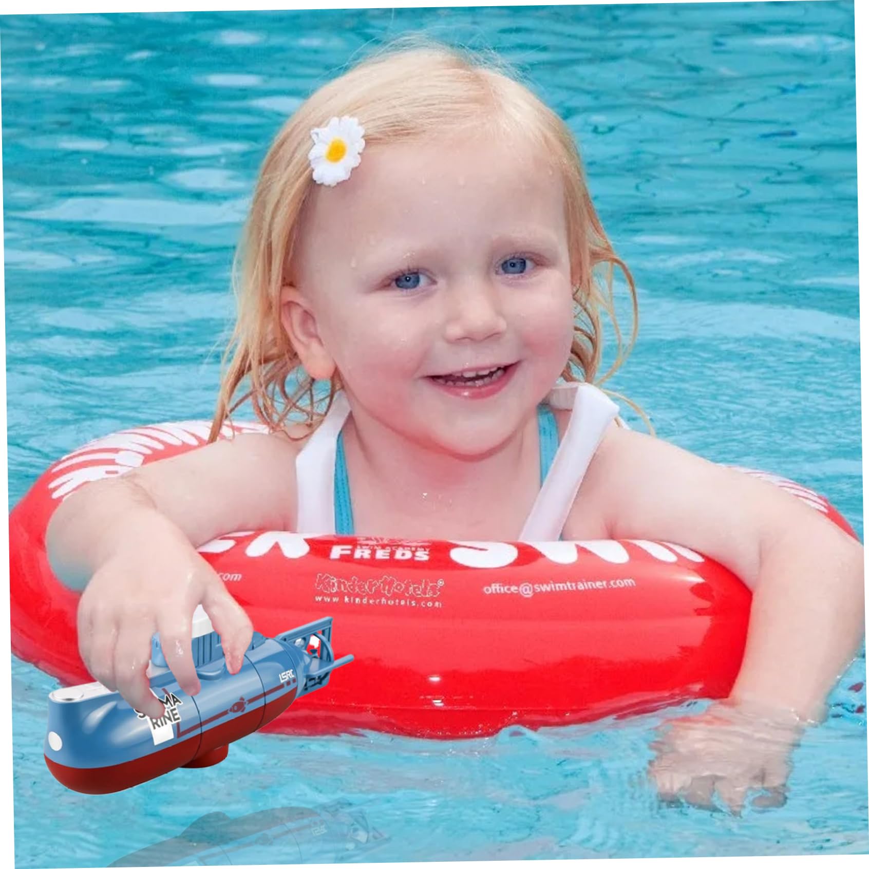 Submarino de Control Remoto Azul, Submarino RC tododireccional para Piscinas y Tanque de Agua