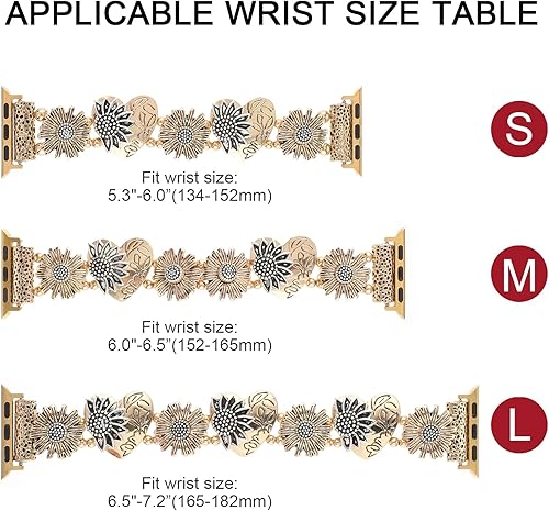 Miniatura 5 de Correas elásticas de metal compatibles con Apple Watch Band de 1.49, 1.57, 1.61, 1.65, 1.73, 1.77 y 1.73 pulgadas, pulsera de acero inoxidable