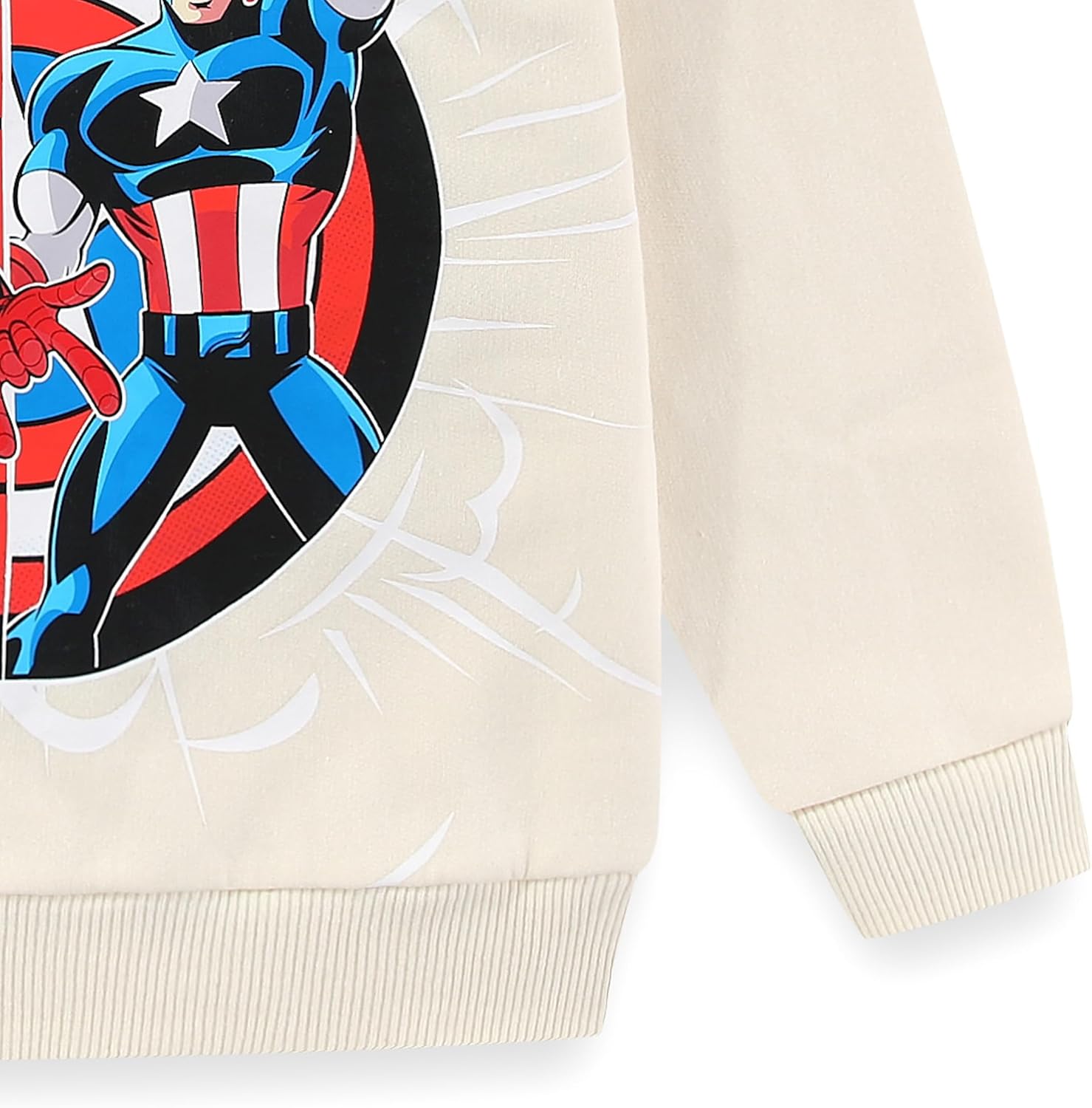 Marvel Spider-Man Captain America Boys Pullover Hoodie and Pants Set for Toddler and Big Kids - Image 7