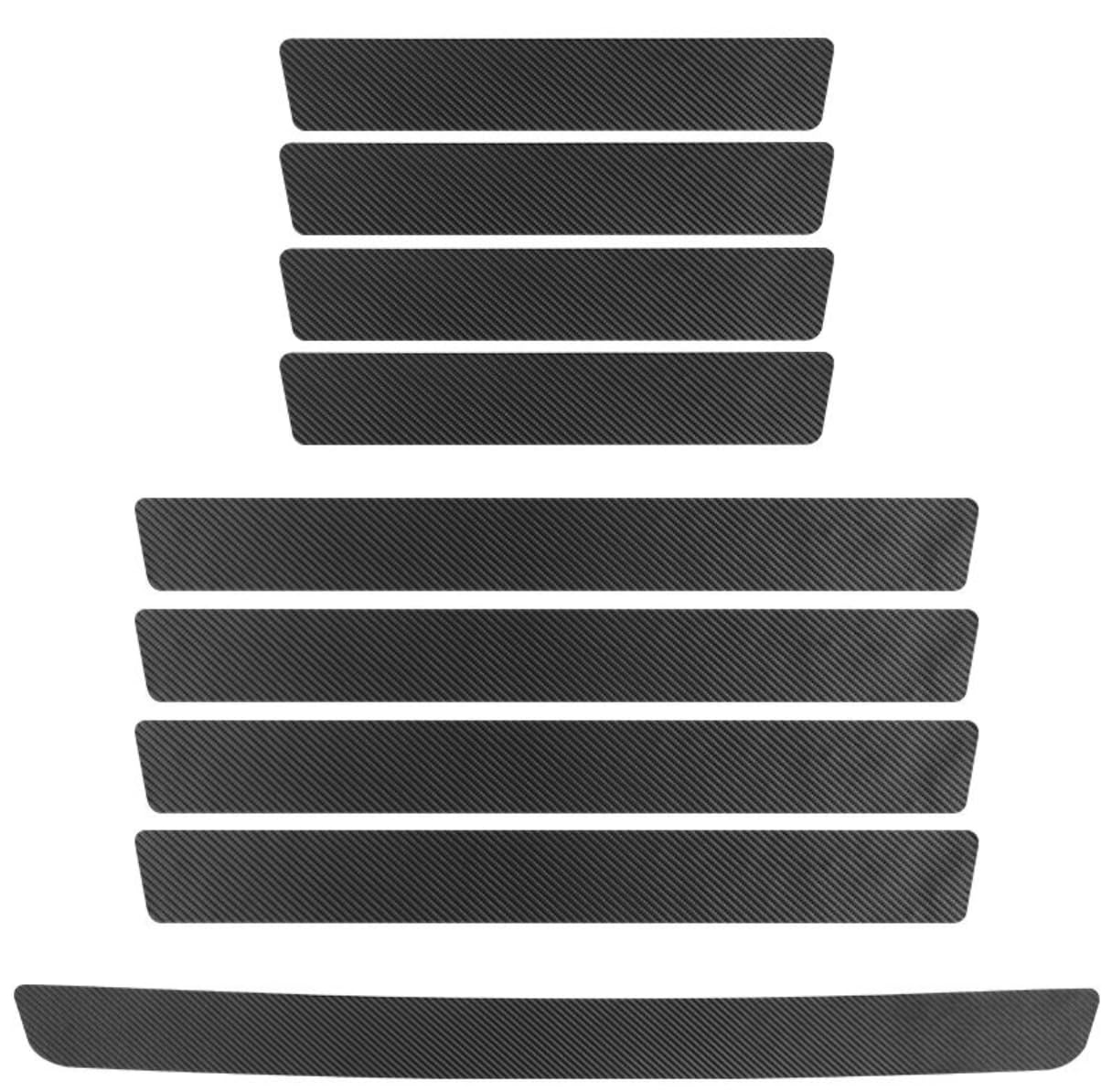 XHJSFF 9PCS Car Door Sill Protector for BMW 2er F45 Active Tourer 2015-2018, Entry Guard Sticker Carbon Fiber Anti-Scratch Film Waterproof Decorative Scuff Plate Trim