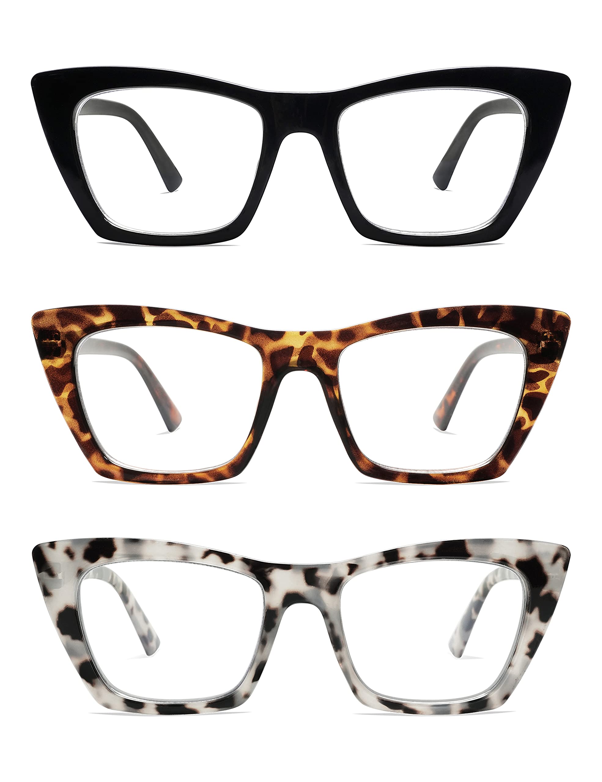 amomoma oversized reading glasses for women,trendy cat eye blue light computer reader am6028