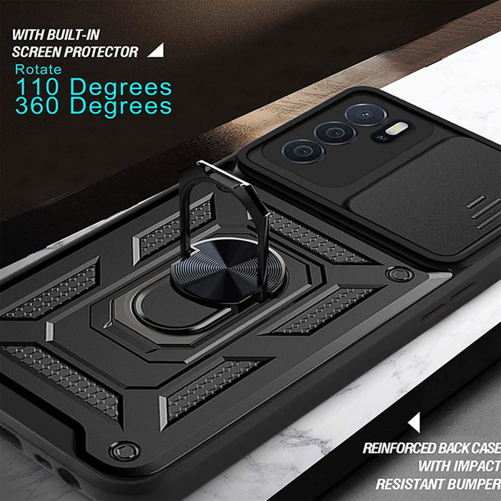 Coque Pour OPPO Reno 8 5G Avec 2 Verres Trempés Protection Intégrale