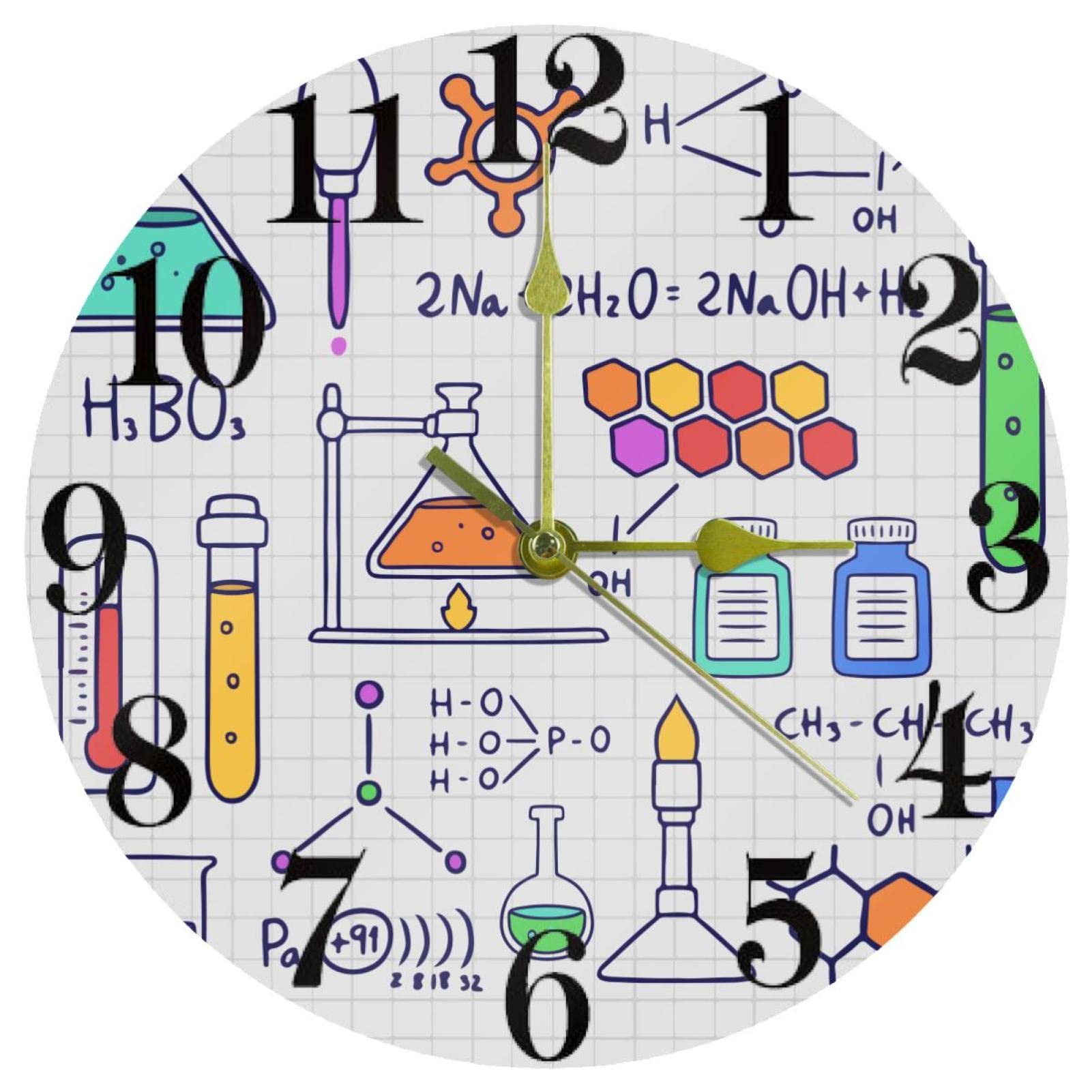Horloge murale à quartz silencieuse à piles 25,4 cm pour école et maison