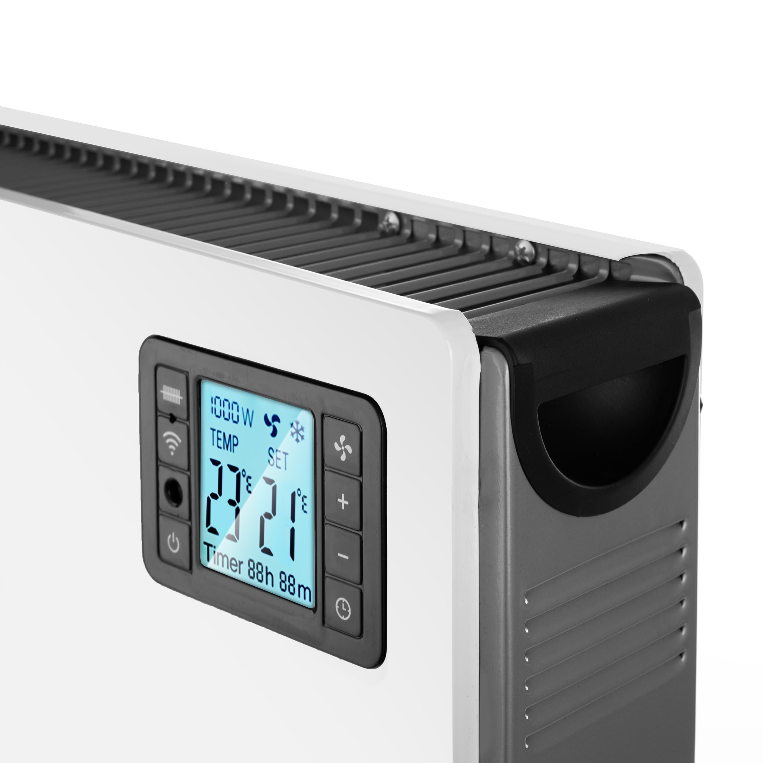 LEHMANN LHOHC-2013C Termoconvettore Elettrico 2000W, con 3 Livelli di Riscaldamento, Termostato Regolabile con Telecomando, Silenzioso, Compatibile con WiFi, Ideale stufa per casa e ufficio