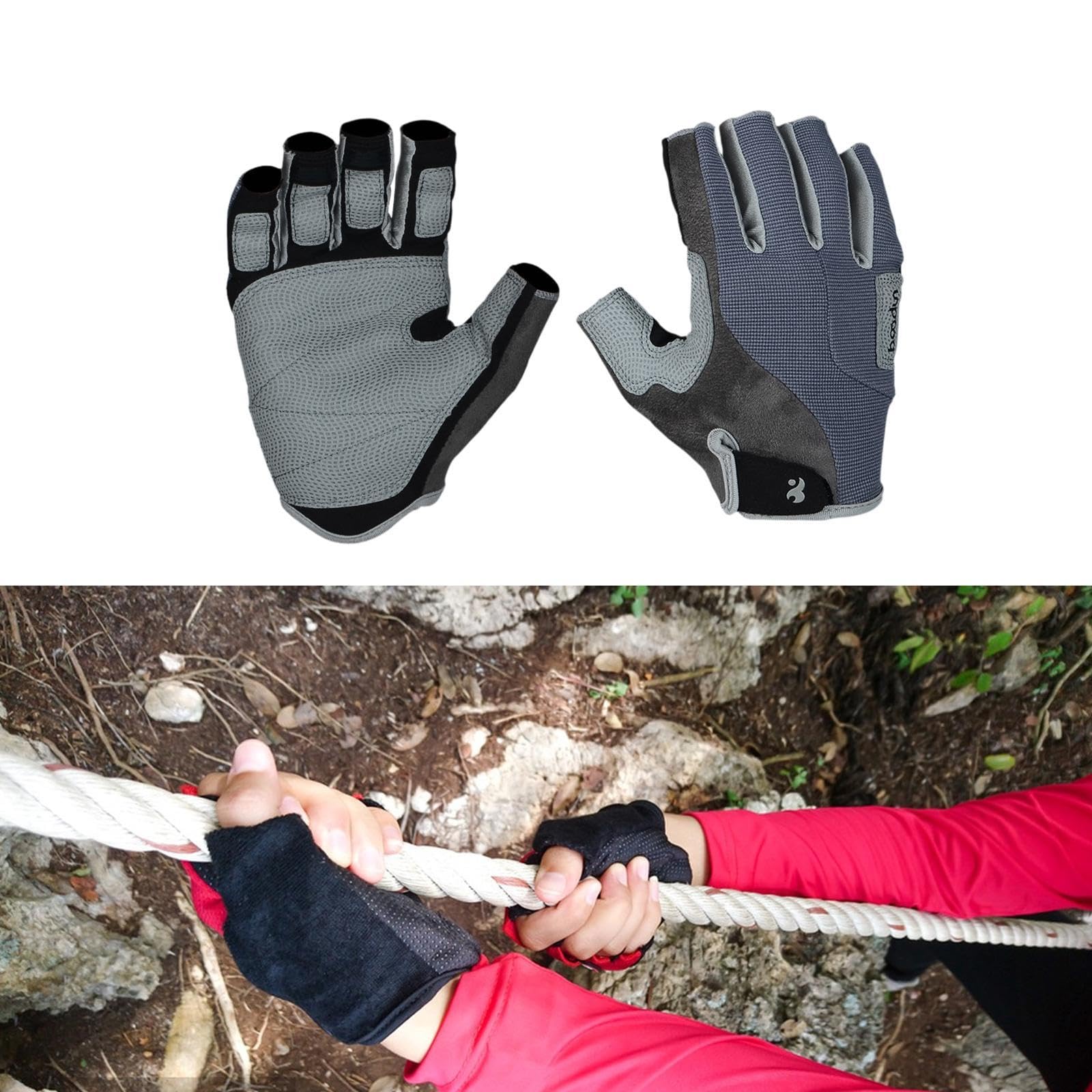 Climbing Guanti Dita Ciclismo Workout Antiscivolo Leggeri Traspiranti Adulti Spandex Adatti per Allenamento Palestra Ciclismo Arrampicata