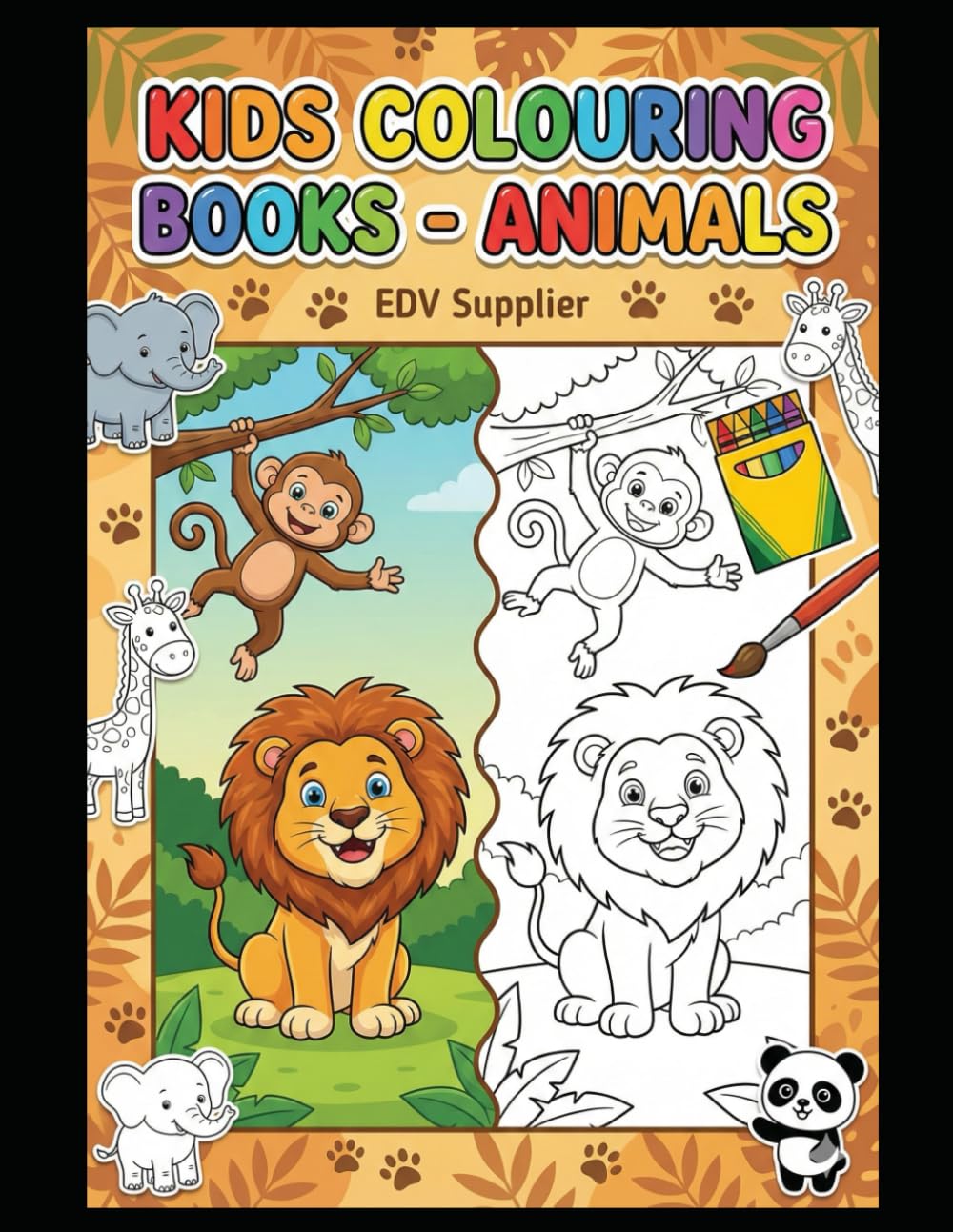 Animal Kingdom : A fun Colouring Book for Kids age 3 to 7