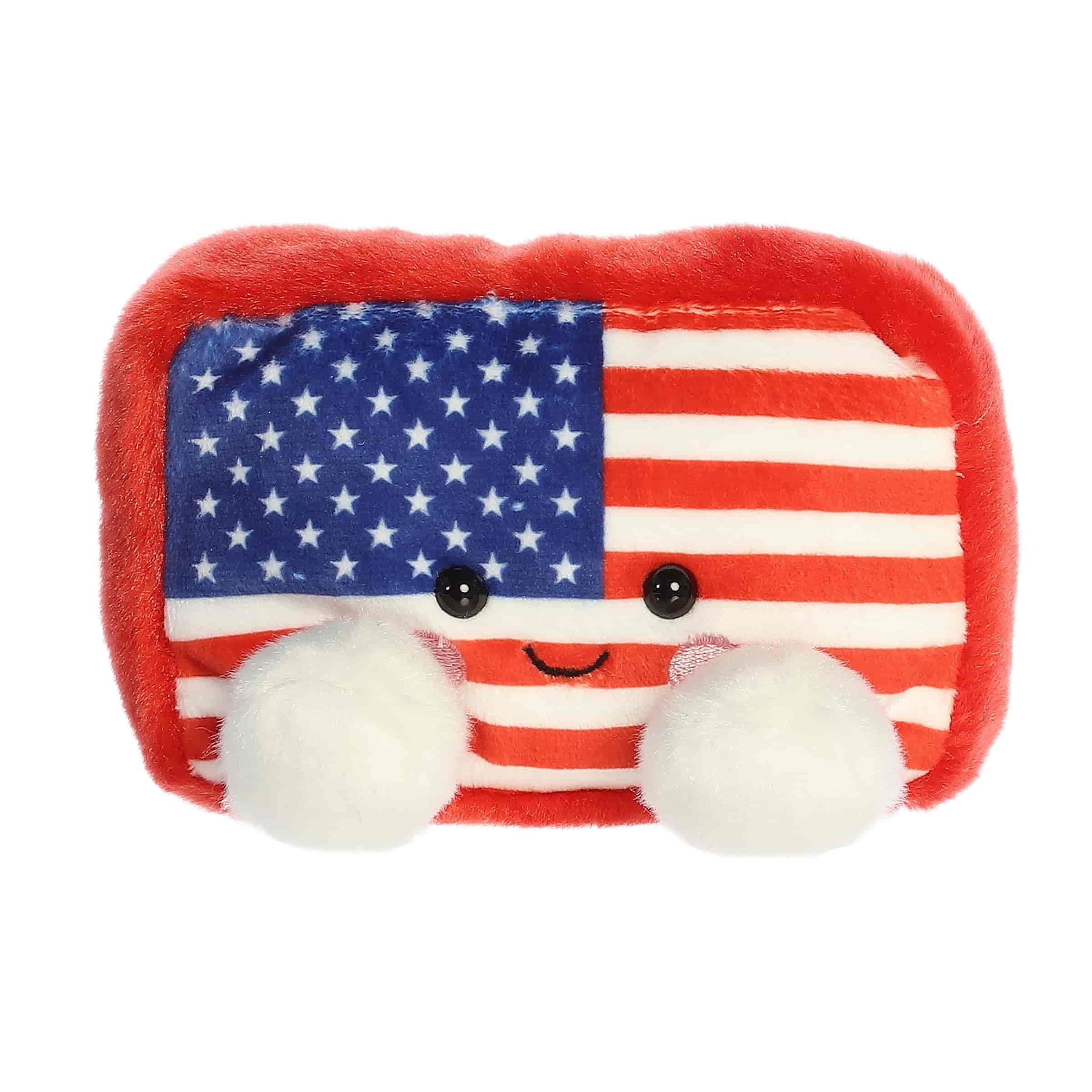 Aurora® Adorable Palm Pals™ Indivisible Flag™ Stuffed Animal - Fun Collectible Plush for Kids and Adult Collectors - Perfect for Decorating Rooms and Birthday Gifts - Multicolor 5 Inches