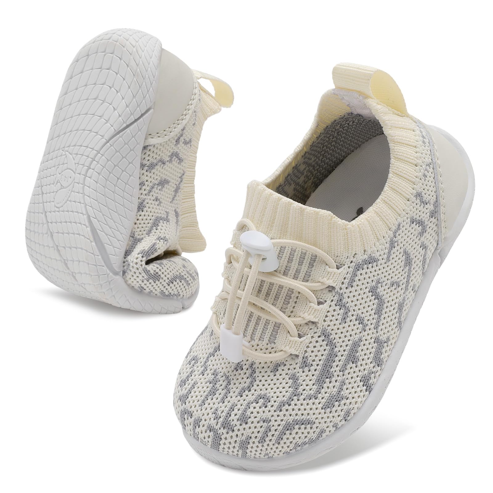 FEETCITY Baby Shoes Boys Girls First Walking Shoes Infant Sneakers Crib Shoes Breathable Lightweight Slip On Shoes