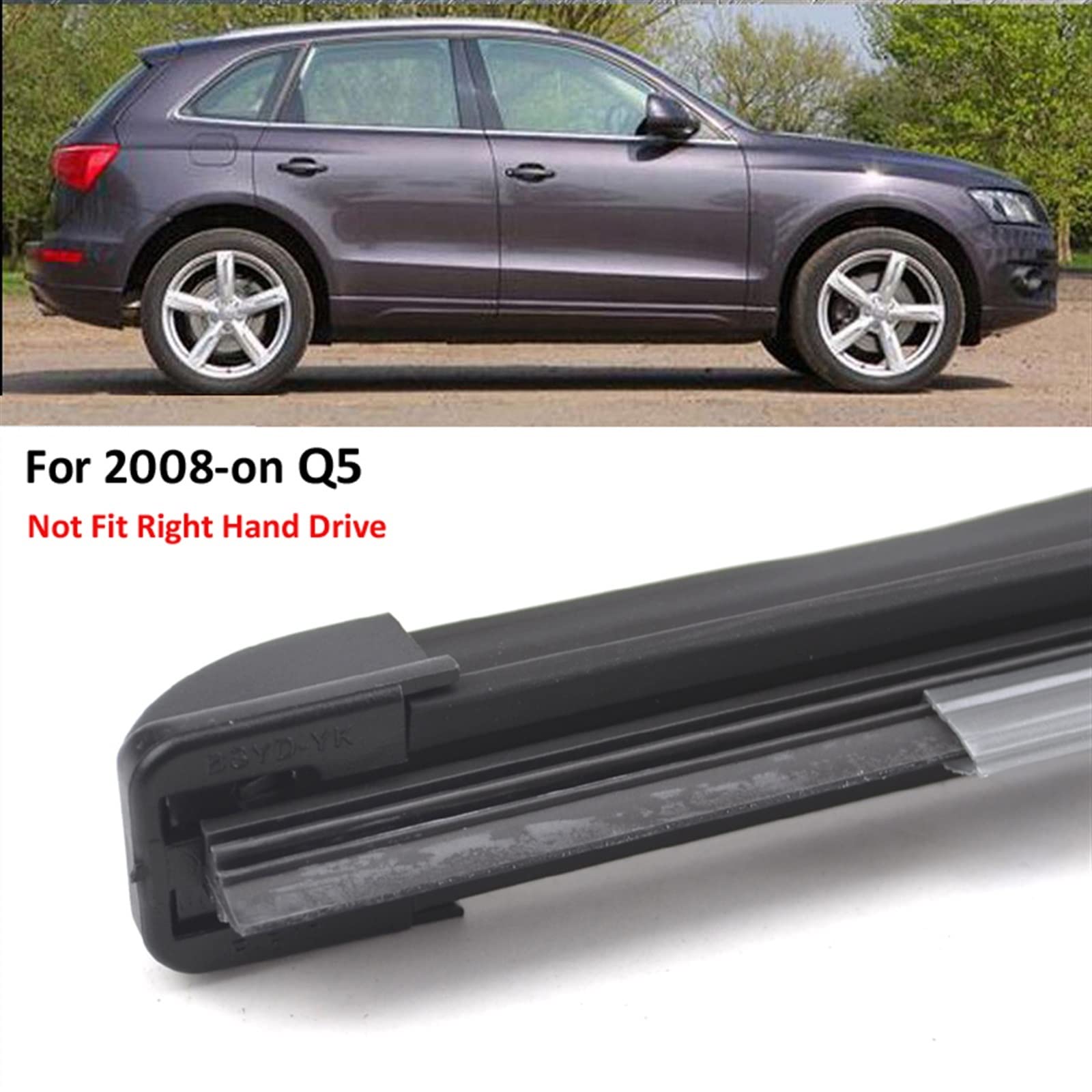 Juego De Escobillas Limpiaparabrisas Delanteras Y Traseras De 24 "+ 20" + 13 "LHD, Ventana De Parabrisas De Coche Para Audi Q5 2008-2016 2017 Parabrisas