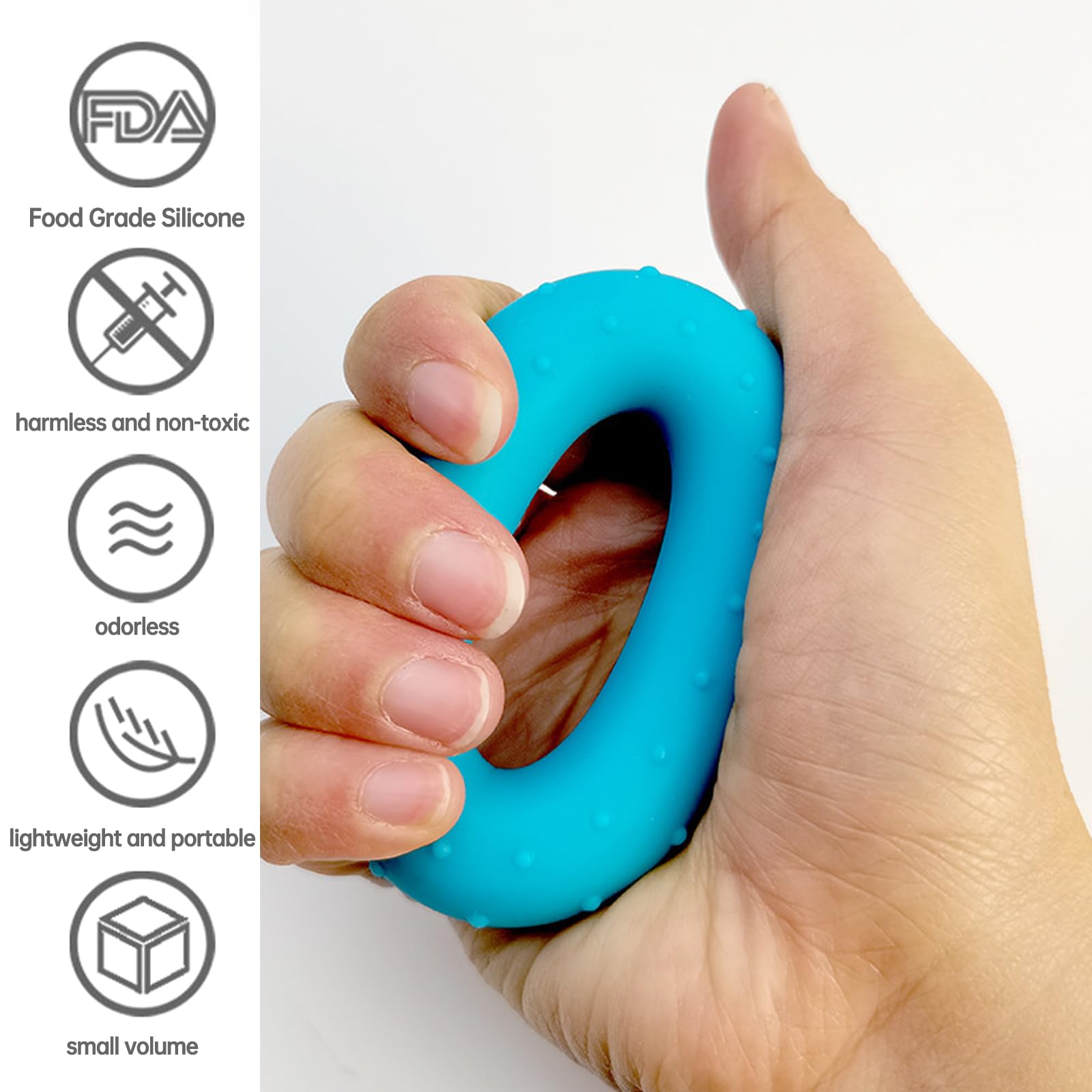 Kit 4 Pièces Hand Grip Musculation - Renforceur Poigne, Anneau, Étireur Doigts Pour Entraînement Et Rééducation