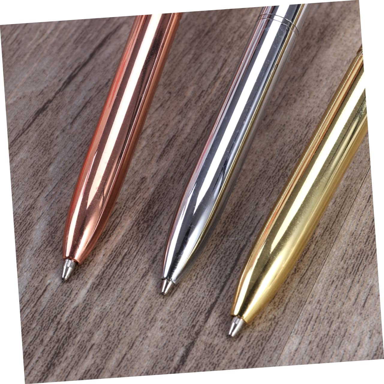 3 Set Di Penne A Sfera Con Punta A Diamante E Manico in Metallo Per Ufficio Argento 3 Pezzi*3
