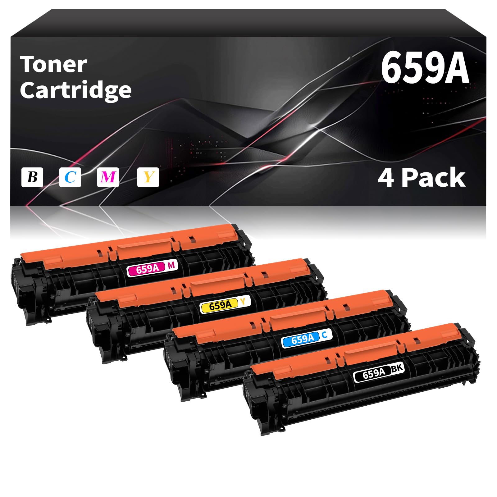 659A W2010A W2011A W2012A W2013A Toner Cartridge Compatible for HP 659A High Capacity Ink Cartridges Replacement for HP Enterprise Flow MFP M776 M856x