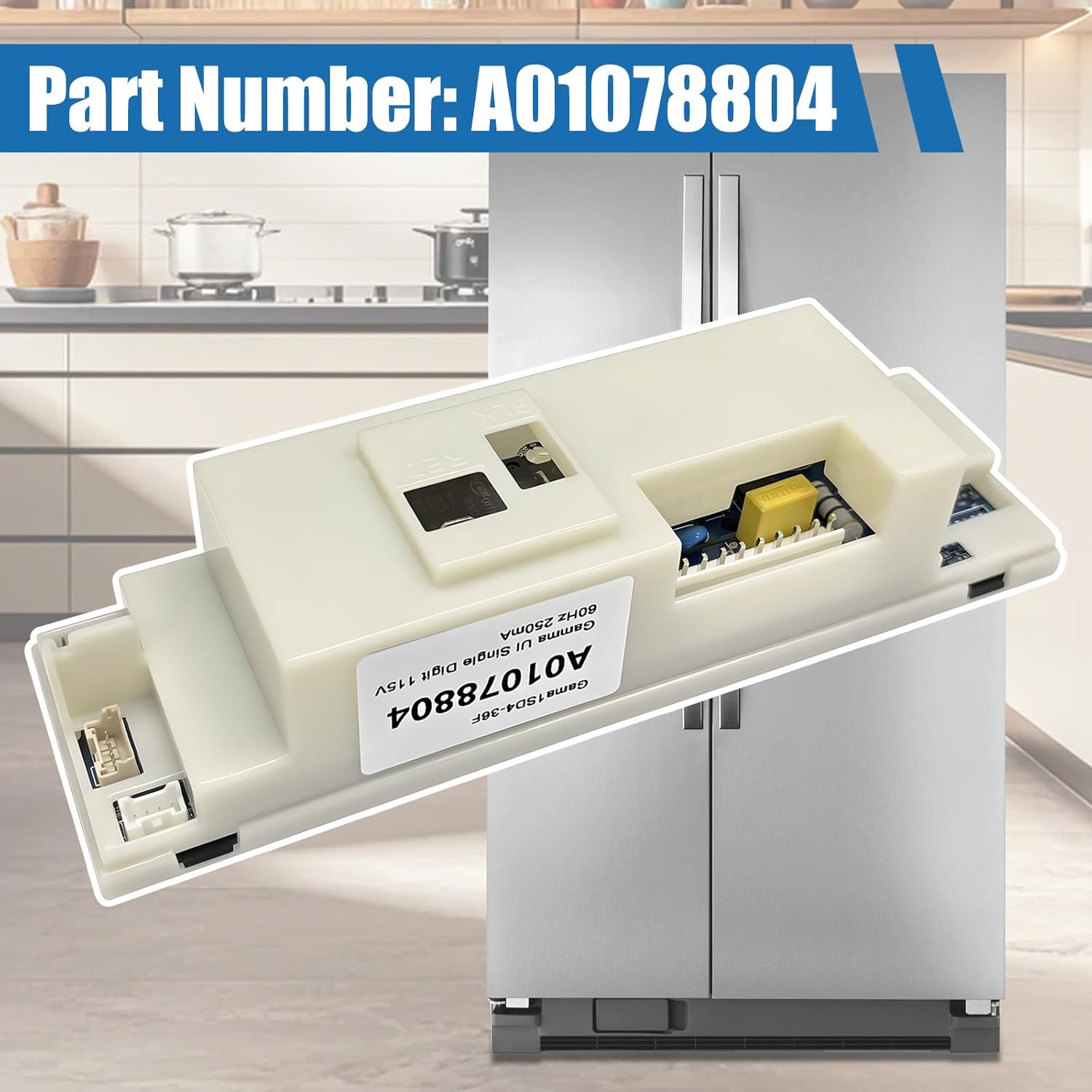A01078804 Refrigerator Electronic Control Board For Frigidaire Replacement Parts with Cover, Control and Display Board compatible with 242207704 5304498023