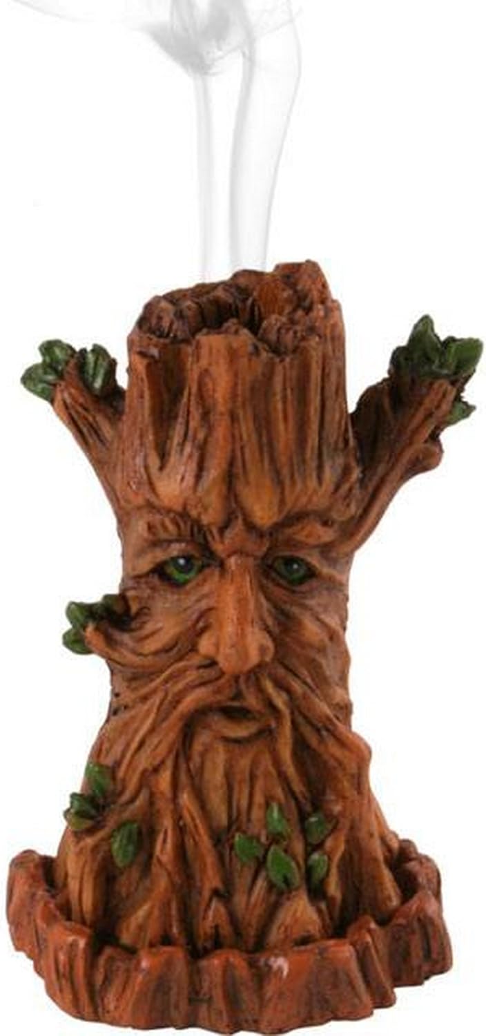 Brown Tree Man Design Incense Cone Holder - 12cm x 7.5cm (1 Pc) - Eye-catching Design - Perfect for Home & Office