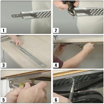W10426979 24 Inch Dishwasher Mounting Bracket Kit for Granite and Quartz Countertops Compatible with Whirlpool KitchenAid Maytag Mounting Bracket W10426979 AP5607641 AH3632890 EA3632890 PS3632890