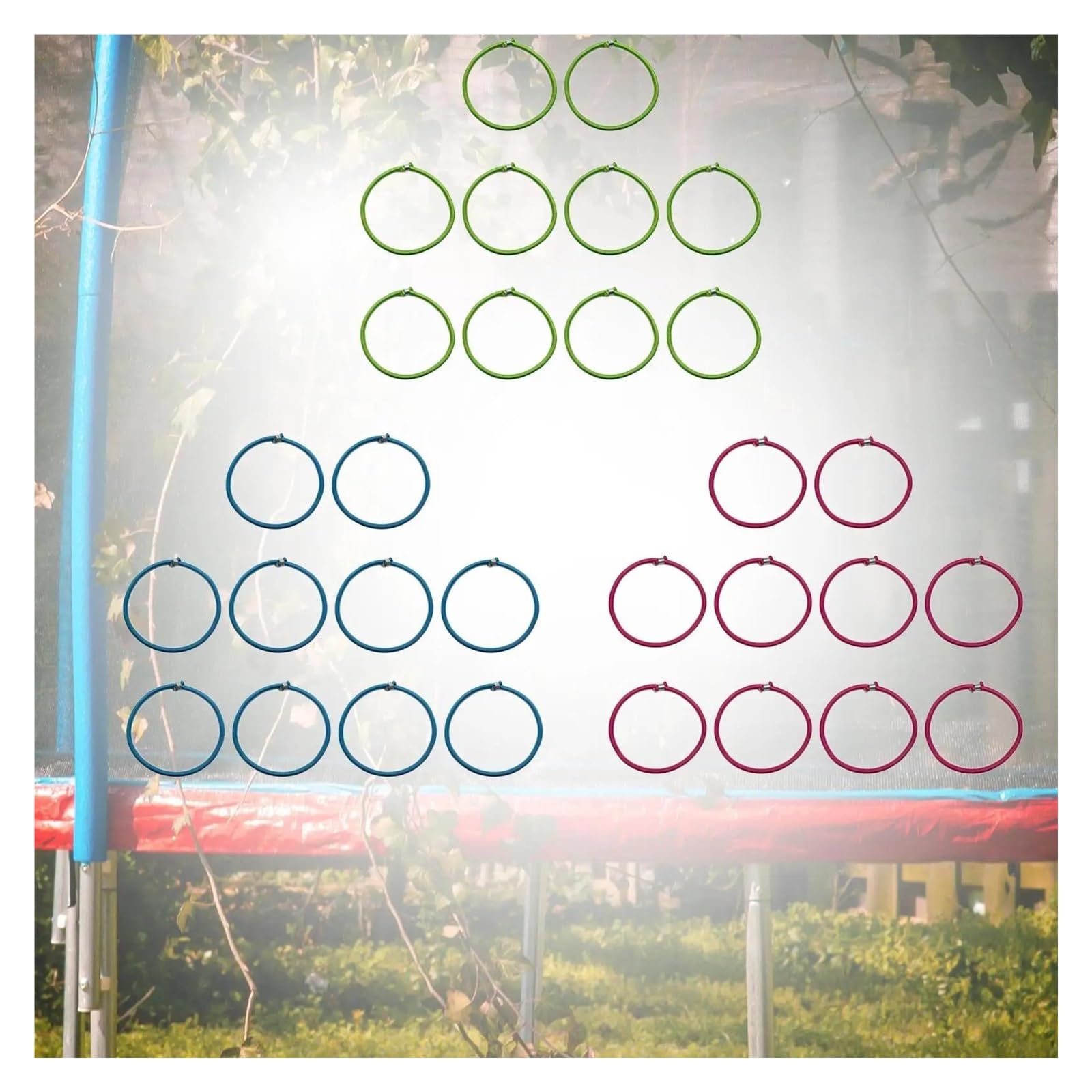Colchoneta Recambio Exterior Trampolín Cuerda Elástica para Trampolín, Repuesto De Cuerda Elástica Resistente Al Desgaste, Accesorios De Trampolín, Cuerda Elástica, 10 Uds.
