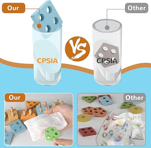 Miniatura 5 de Juguetes Montessori para niños y niñas de 1, 2 y 3 años, juguetes sensoriales para niños pequeños, juguetes de clasificación y apilamiento de