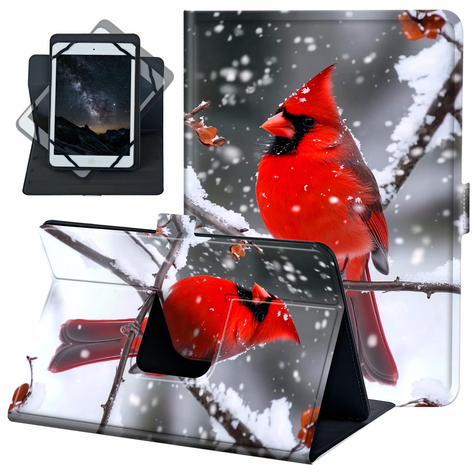 ACWDMKH for Universal 10 10.1 Inch Android Tablet Case 360 Degree Rotating Leather Stand Folio Cover for iPad 9.7/10.2/10.5/Galaxy Tab 9-10.5"/Fire