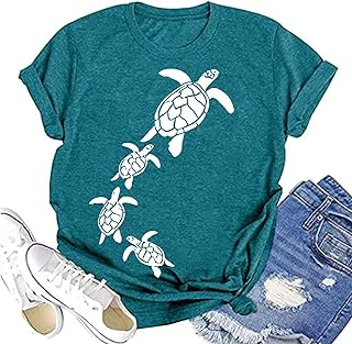Camiseta de manga corta para mujer, cómoda y moderna, de color