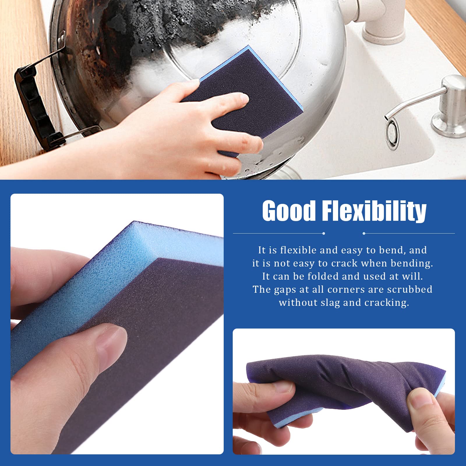Glarks El kit de 21 esponjas de lijado de grano 220 incluye 20 bloques de lijado reutilizables y lavables de 120 x 100 x 12 mm con 1 cepillo de pintura para madera, metal, pintura y paneles de yeso