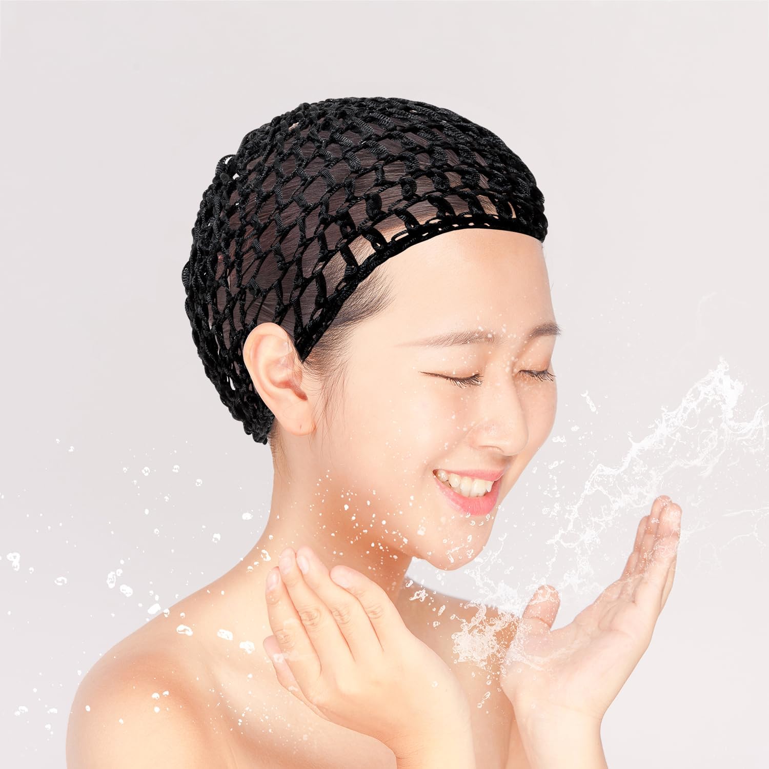 PENTA ANGEL Mesh Crochet Hair Net 2Pcs Elastic Soft Knit Hat Sleeping Hair Cap Cover for Women Long Thick Curly Hair