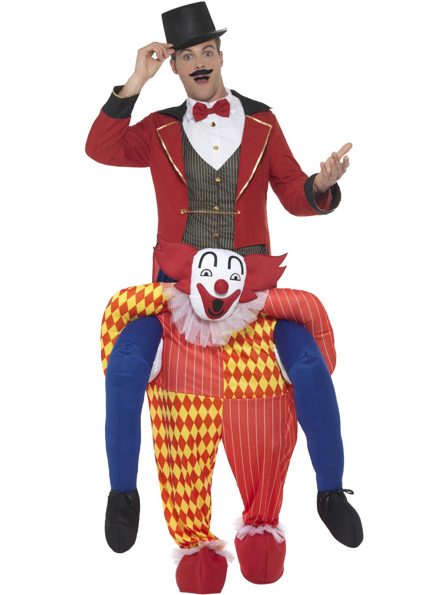Smiffys Men's Yellow Piggyback Clown Costume