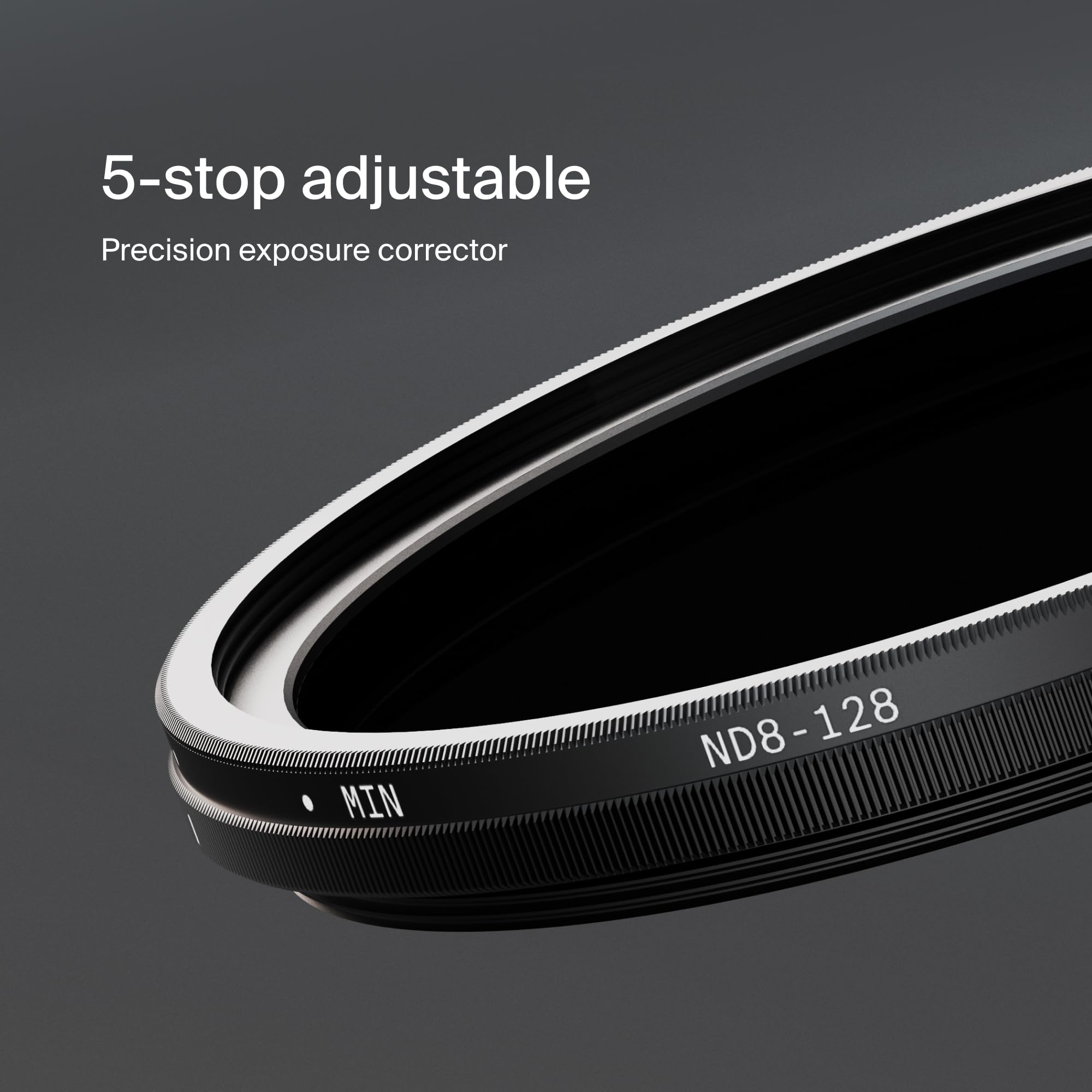 Urth 55 mm Variabler Graufilter ND8-128 (3-7 Stop) ND Filter Neutraldichte nanobeschichtet ultraflach