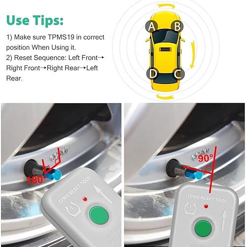 Miniatura 3 de TPMS19 TPMS Herramienta de reinicio de sensor de reaprendizaje herramienta de reinicio para Ford Lincoln y Mazda Sistema de monitor de presión de