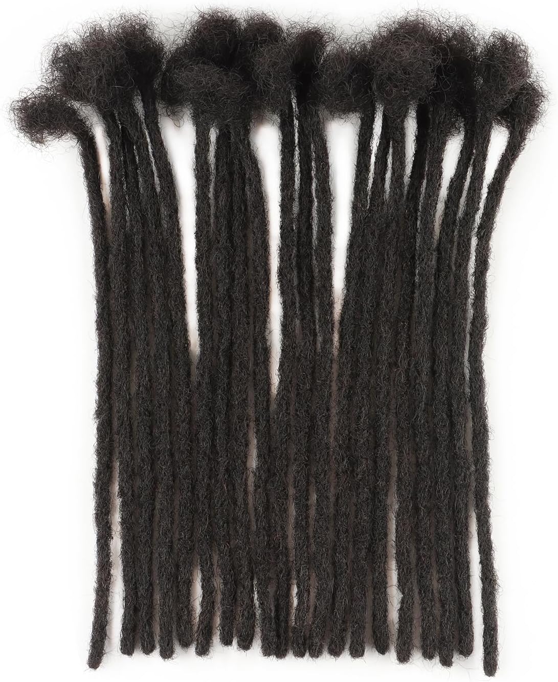 0.2cm Thickness 100% Human Hair Dreadlock Extensions for Men/Women 8 Inch 30 Strands Full Handmade Can be Dyed and Bleached Permanent Loc Extensions Human Hair Natural Black