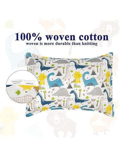 Miniatura 2 de ALVABABY Paquete de 2 fundas de almohada de algodón orgánico para niños pequeños, fundas de almohada para niños de 13 x 18 pulgadas o 12 x 16