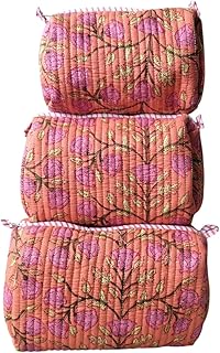 KRAAFTY Juego de 3 bolsas acolchadas de algod...