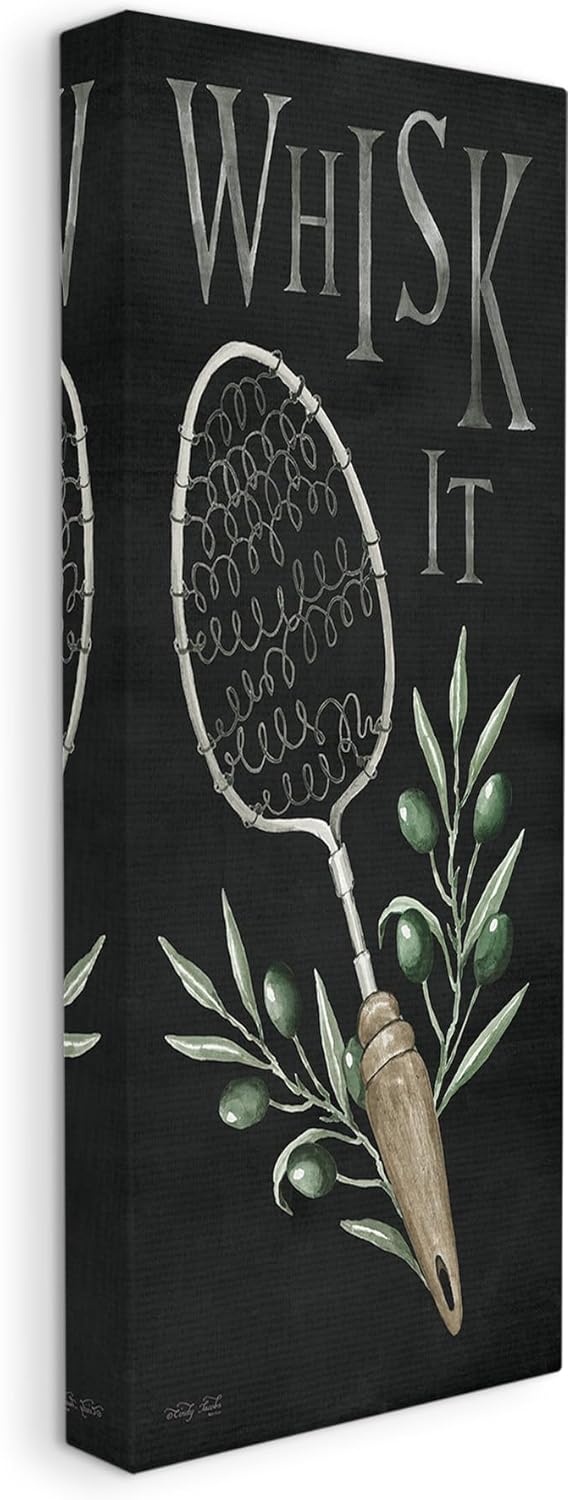 Stupell Industries Whisk It Vintage Kitchen Canvas Wall Art by Cindy Jacobs