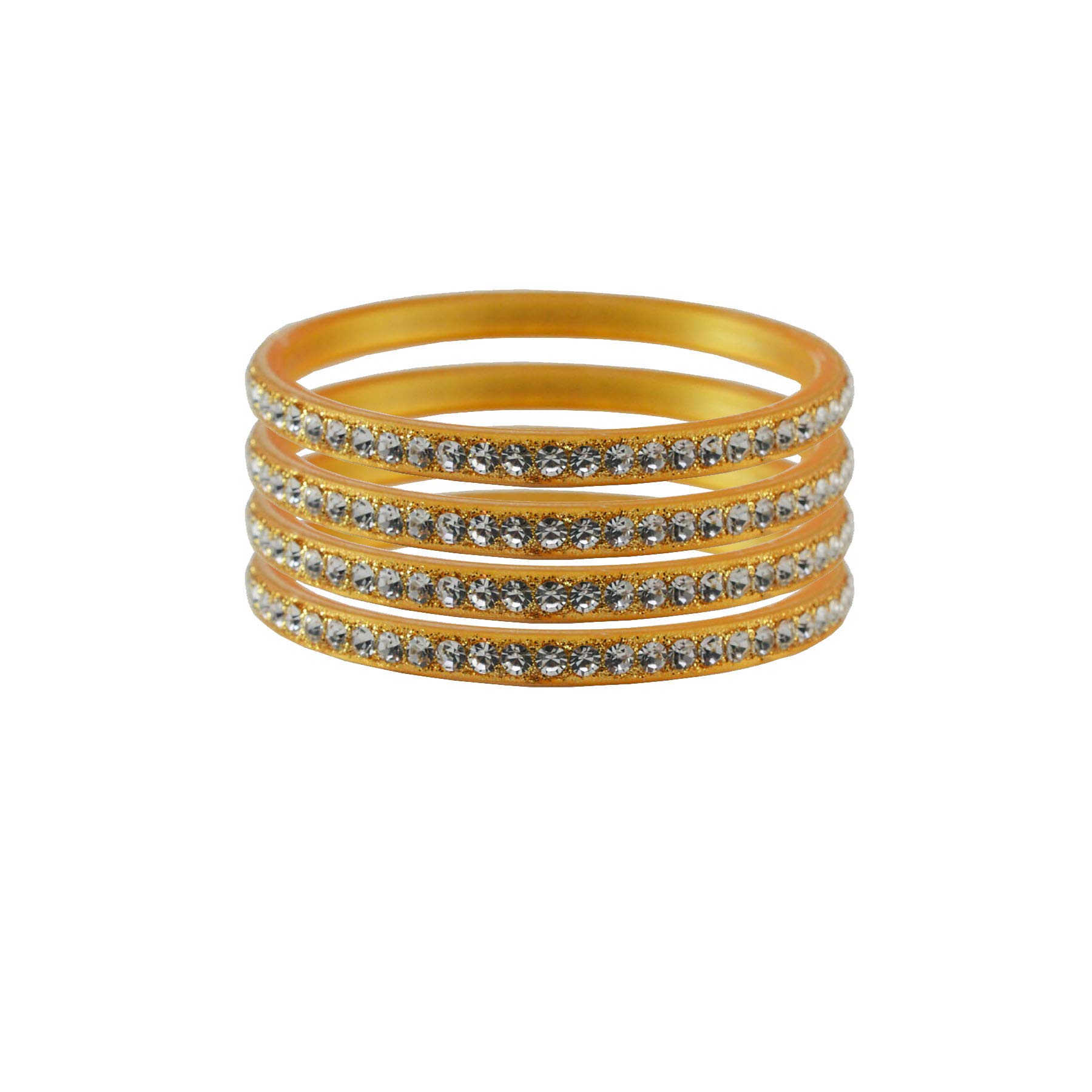 Vidhya KanganCream Stone Stud Acrylic Woman Bangle