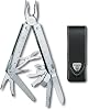 Victorinox multifunctional tool Swiss Tool X 26 functions Swiss Made Multitool with locking blade incl. Leather case silver